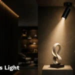 LED Focus Light illuminating modern interior décor with warm spotlight effect