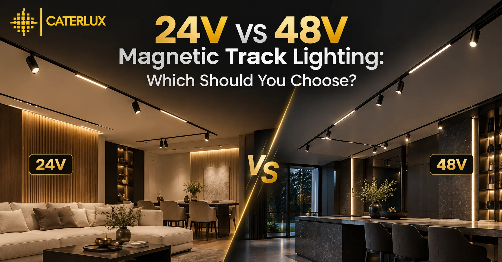 24V vs 48V Magnetic Track Lighting